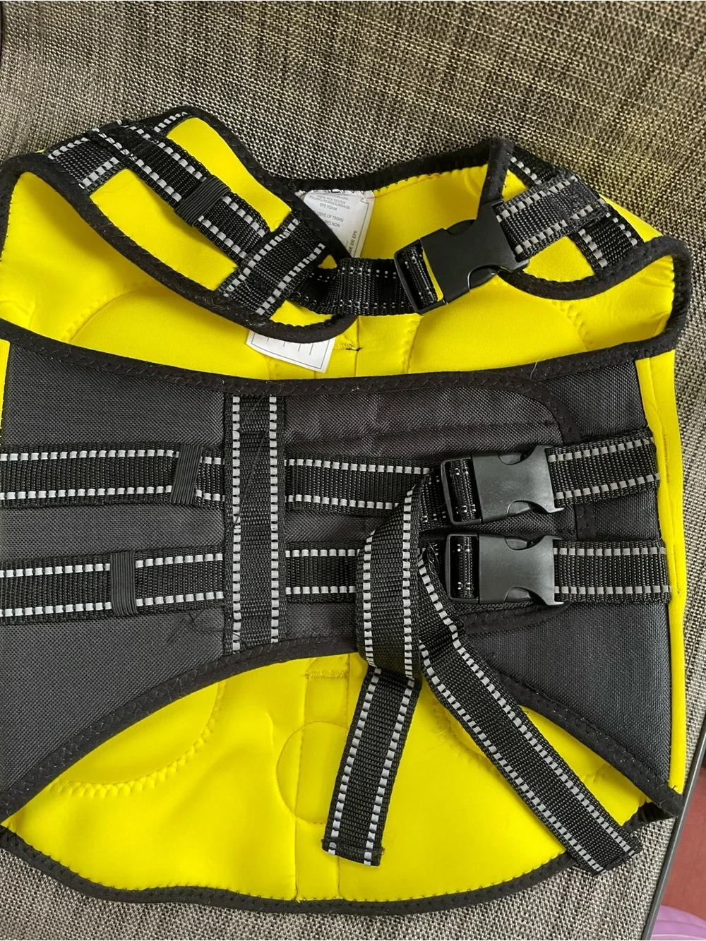 Silver Pooch Yellow Dog Life Jacket - Medium NWT